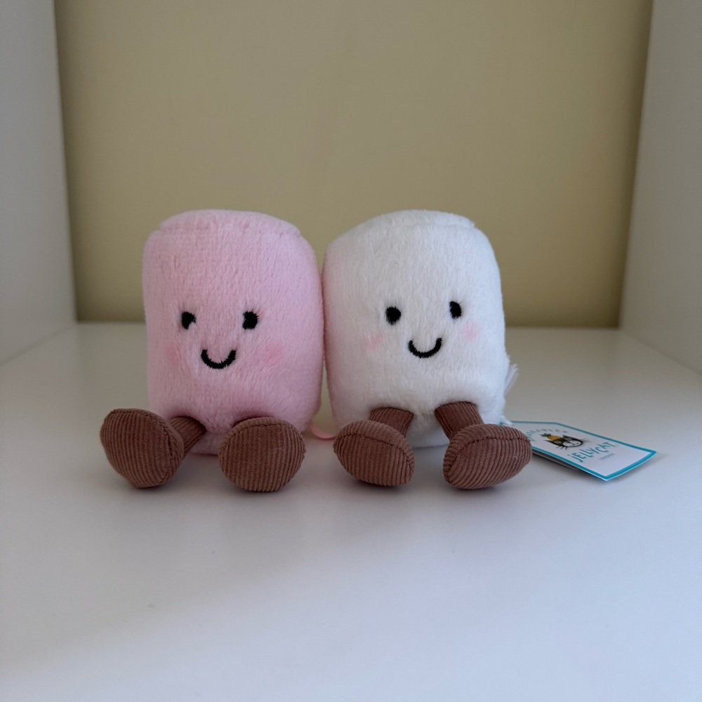 Jellycat Amuseable Pink and White Marshmallow